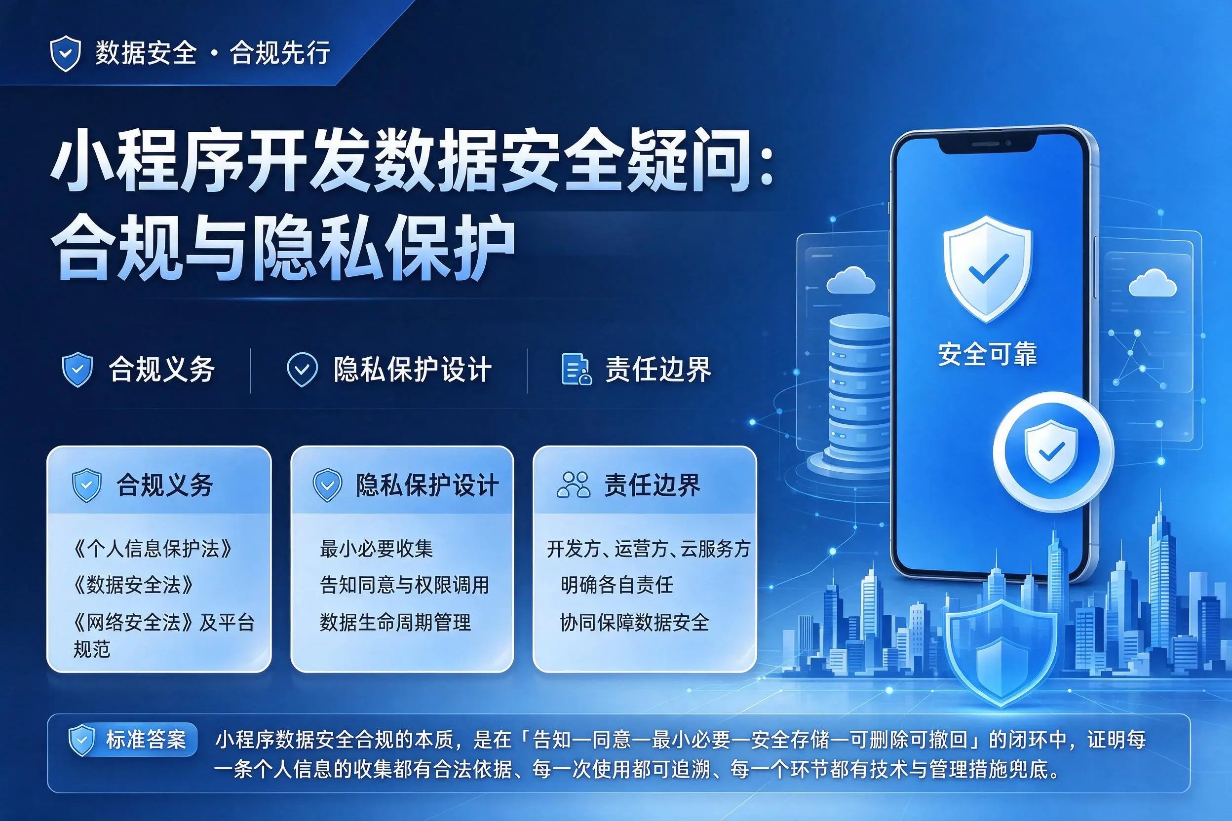 焦作小程序开发数据安全疑问：合规与隐私保护