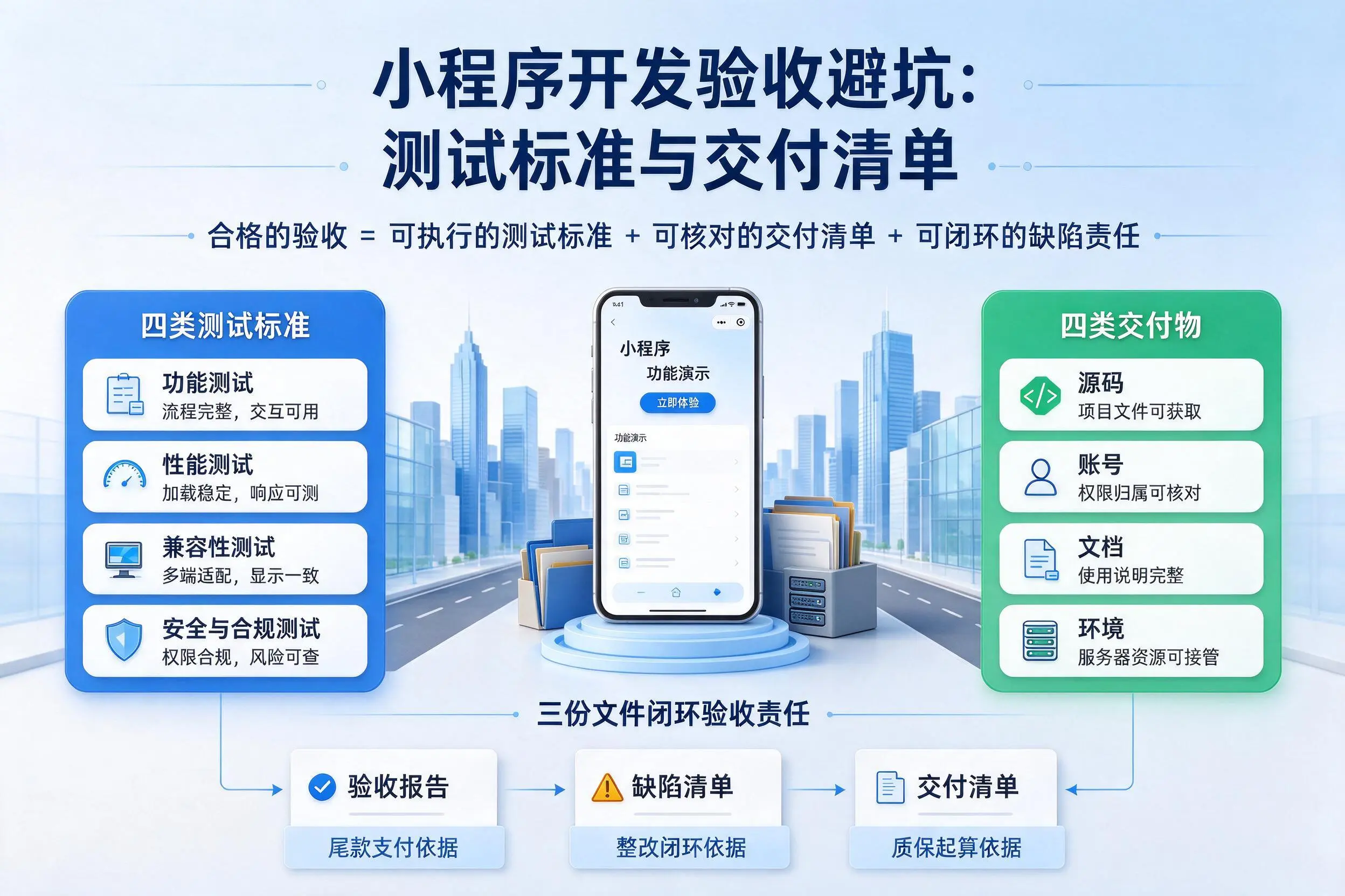 焦作小程序开发验收避坑:测试标准与交付清单