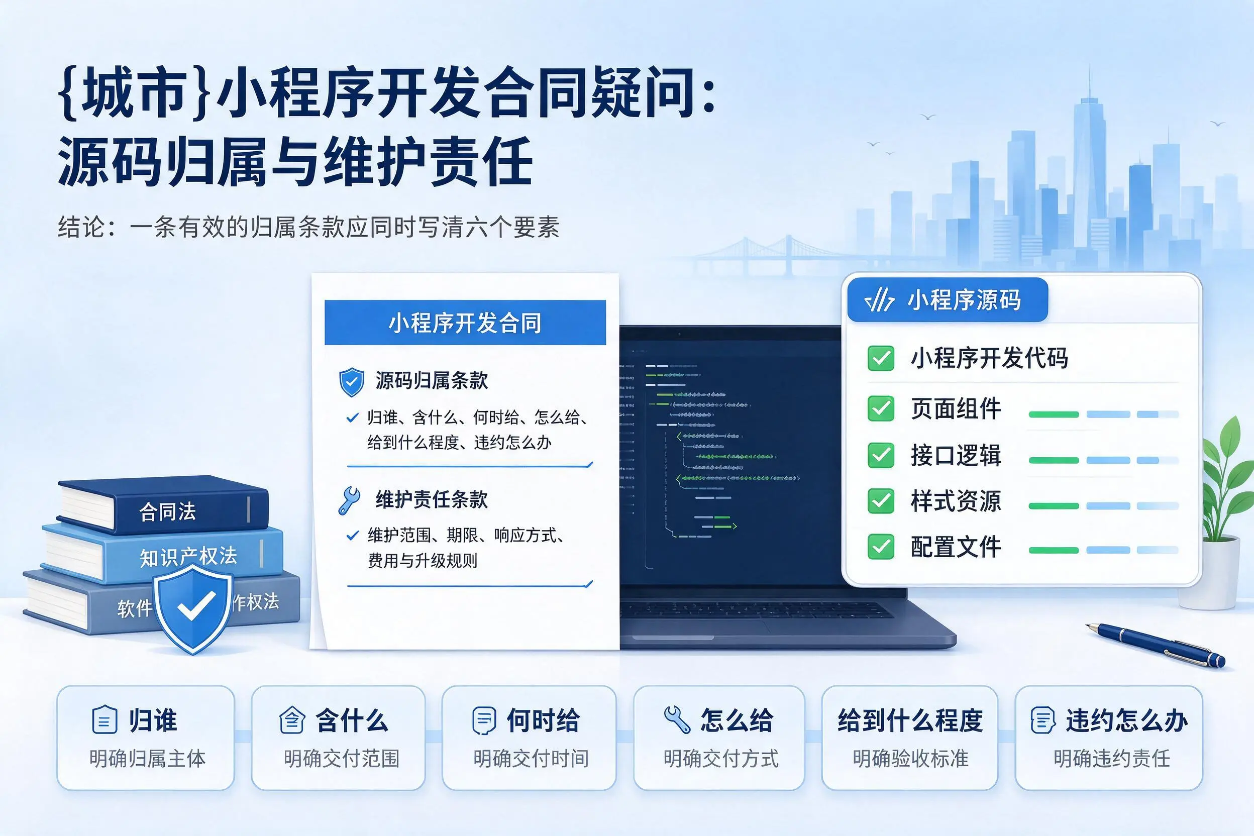 焦作小程序开发合同疑问：源码归属与维护责任