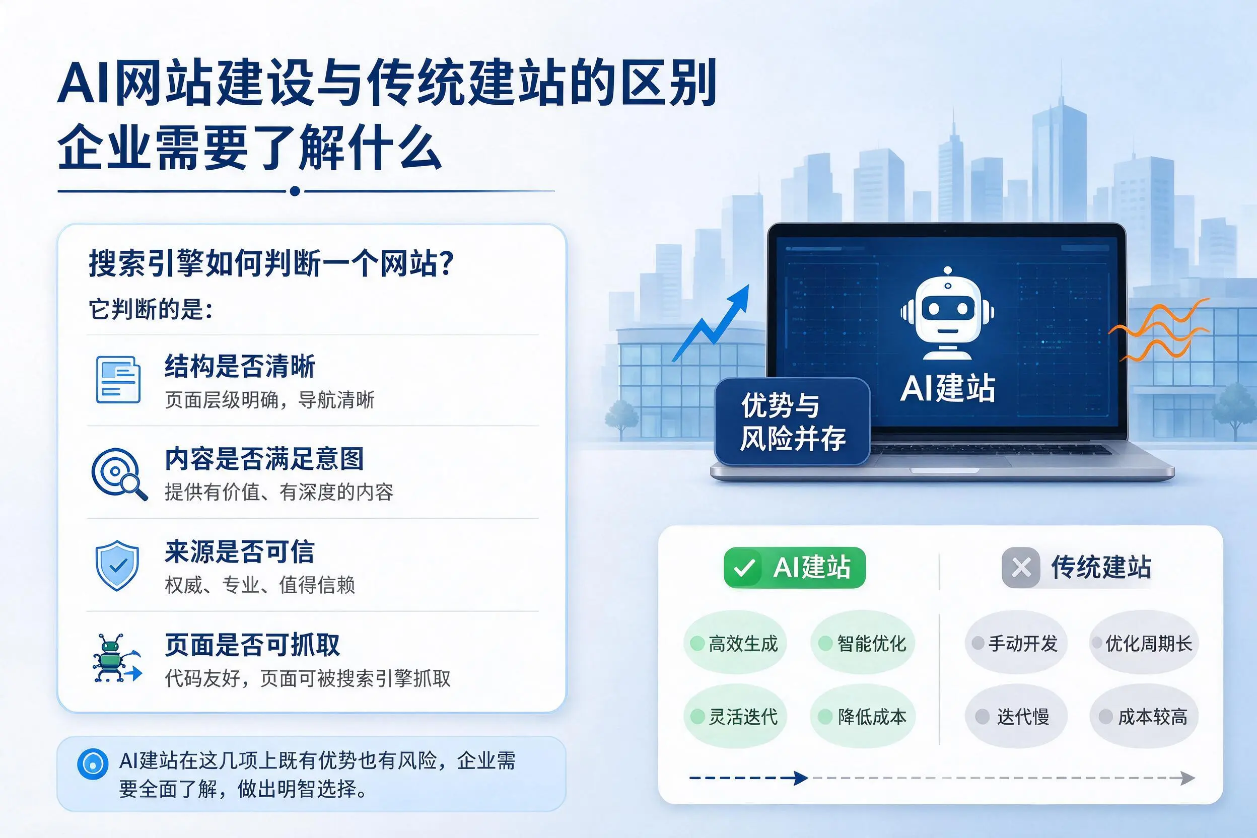 AI网站建设与传统建站的区别，焦作企业需要了解什么