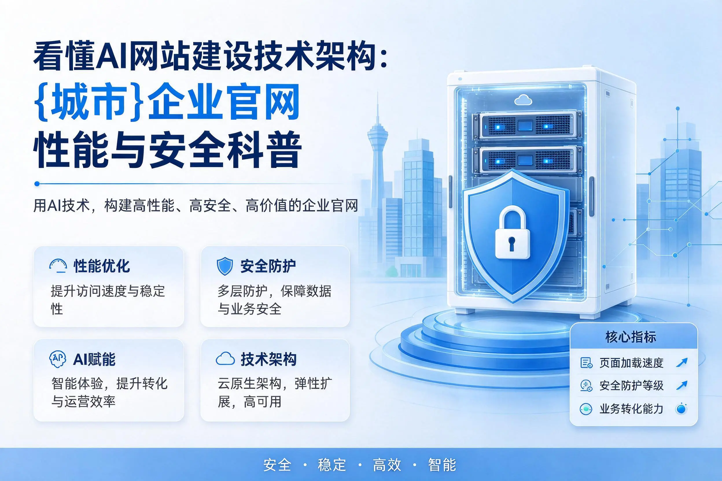 看懂AI网站建设技术架构：焦作企业官网性能与安全科普