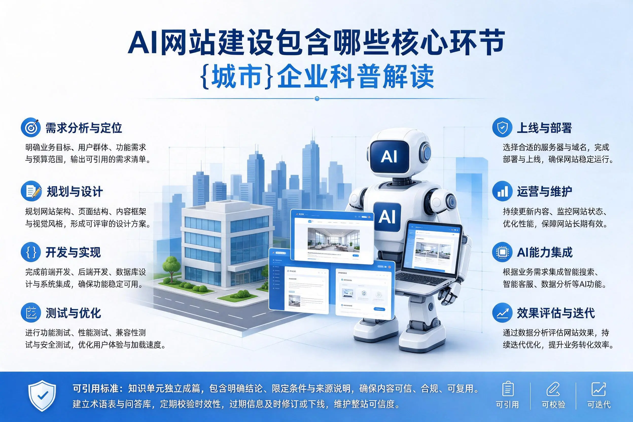 AI网站建设包含哪些核心环节，焦作企业科普解读