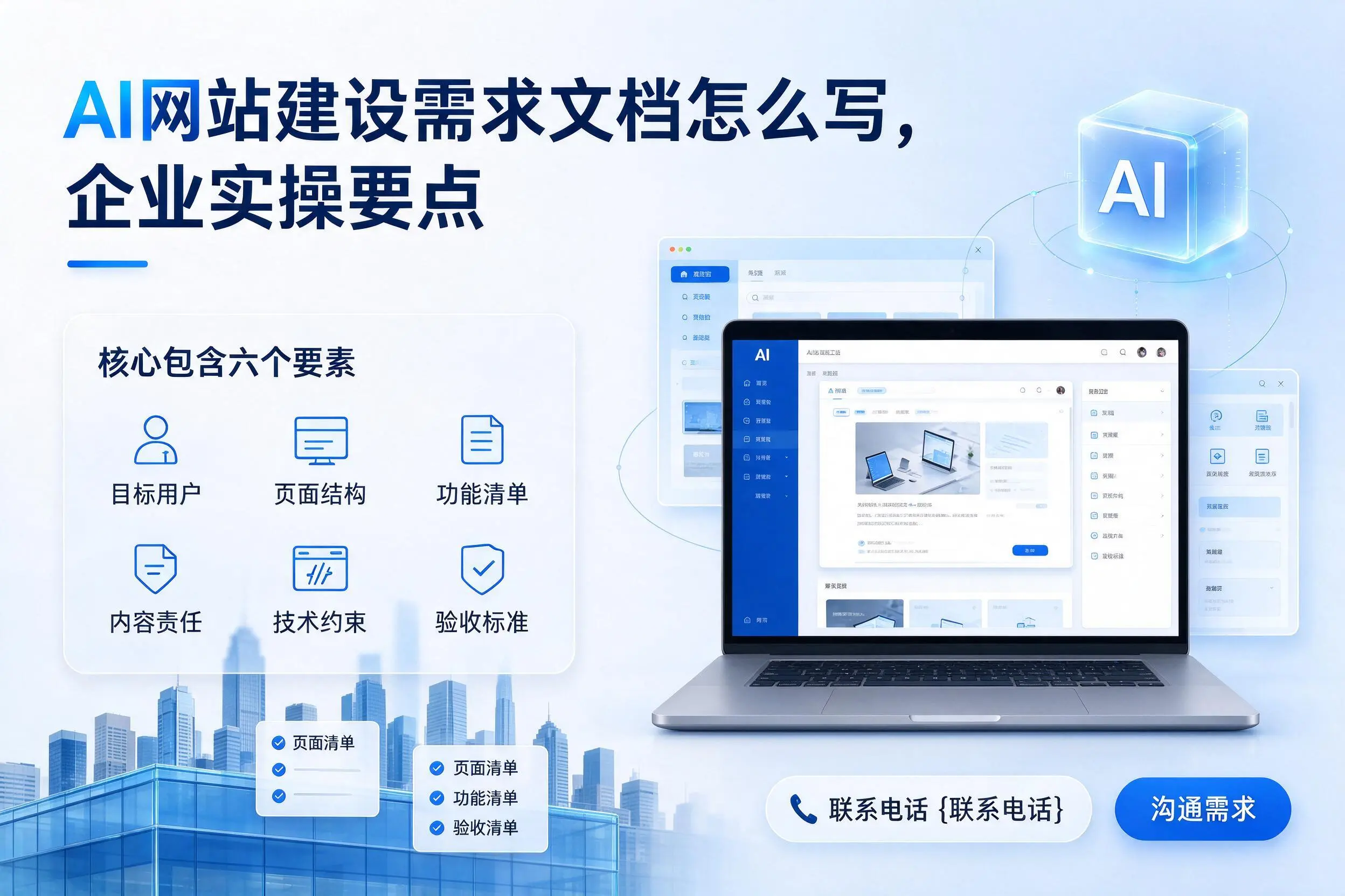 AI网站建设需求文档怎么写，焦作企业实操要点