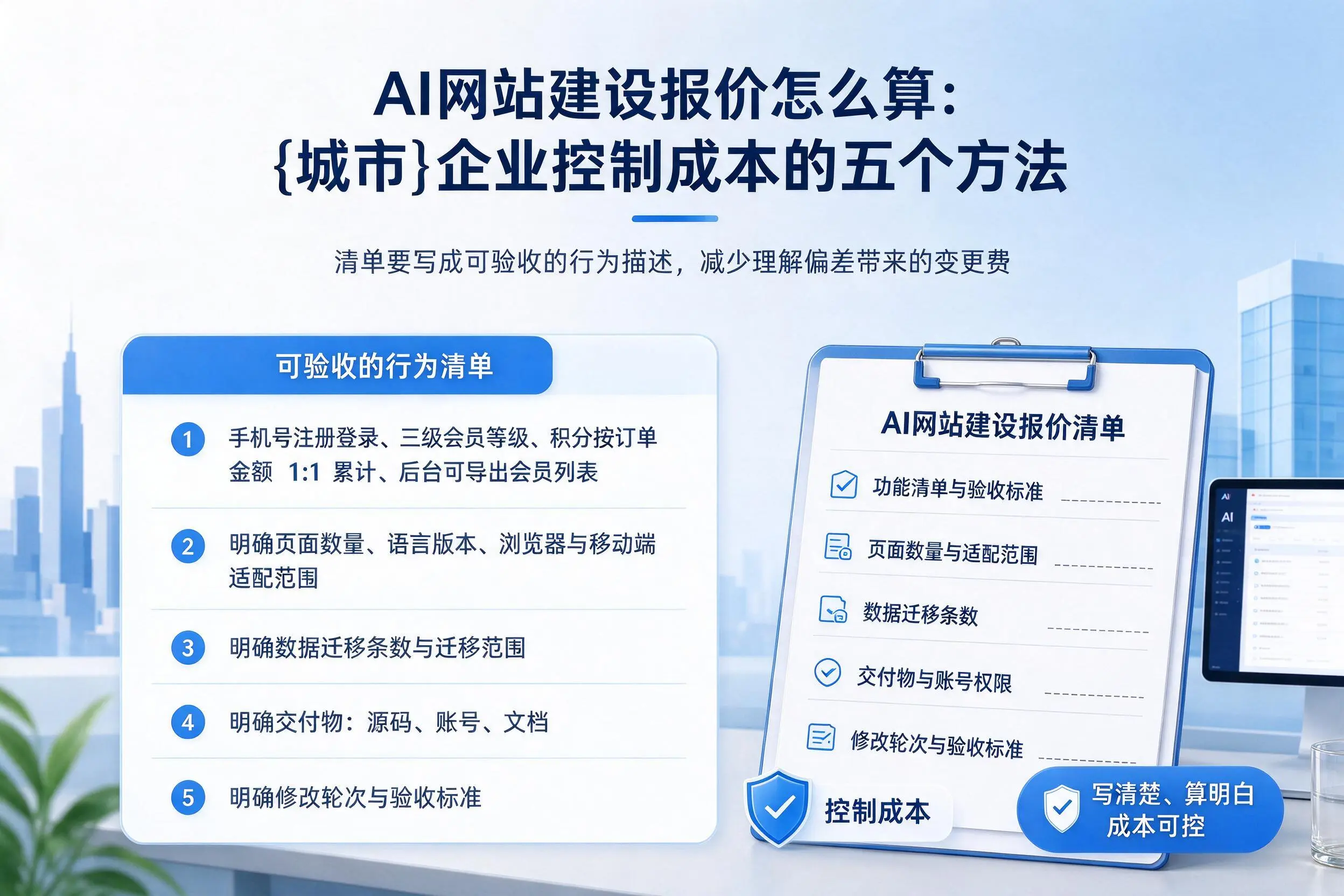 AI网站建设报价怎么算：焦作企业控制成本的五个方法